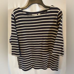 L.L. Bean striped boatneck top